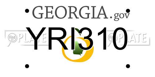 YRI310 Georgia License Plate