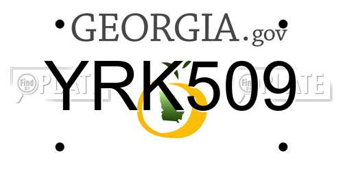 YRK509 Georgia License Plate