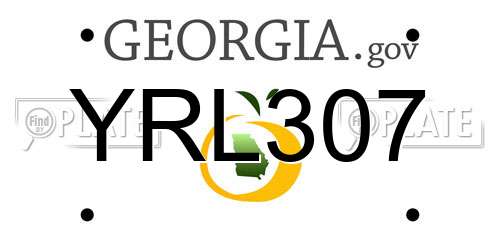 YRL307 Georgia License Plate