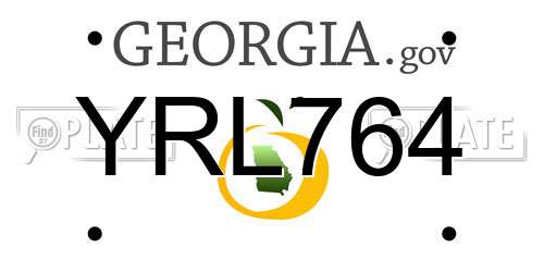 YRL764 Georgia License Plate