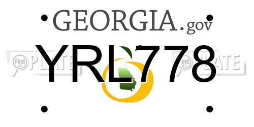 YRL778 Georgia License Plate