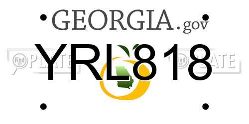 YRL818 Georgia License Plate