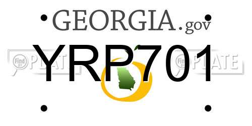 YRP701 Georgia License Plate