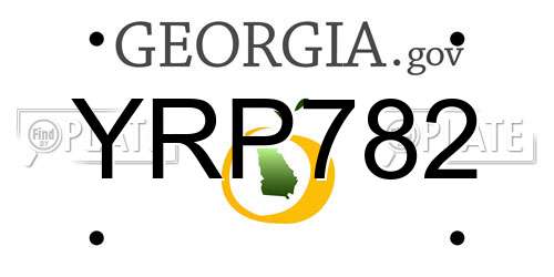 YRP782 Georgia License Plate