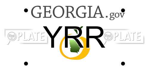 YRR Georgia License Plate