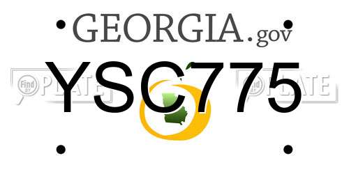 YSC775 Georgia License Plate