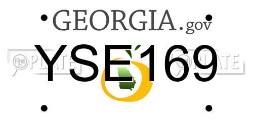 YSE169 Georgia License Plate