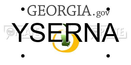 YSERNA Georgia License Plate