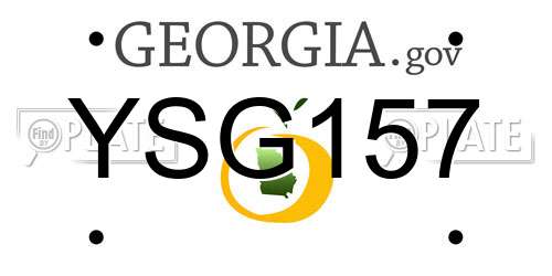 YSG157 Georgia License Plate
