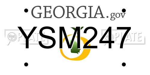 YSM247 Georgia License Plate