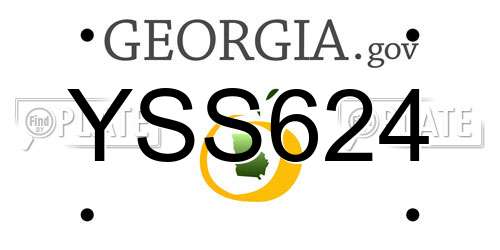 YSS624 Georgia License Plate