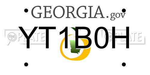 YT1B0H Georgia License Plate
