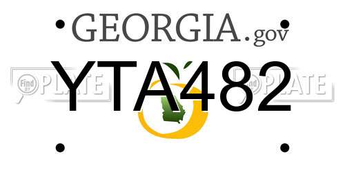 YTA482 Georgia License Plate