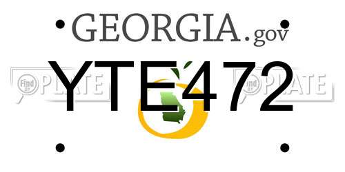 YTE472 Georgia License Plate