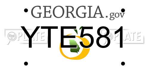 YTE581 Georgia License Plate