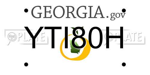 YTI80H Georgia License Plate