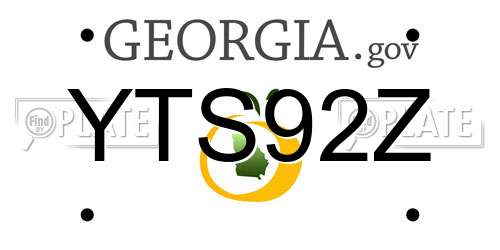 YTS92Z Georgia License Plate