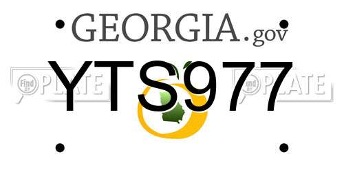 YTS977 Georgia License Plate