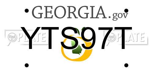 YTS97T Georgia License Plate