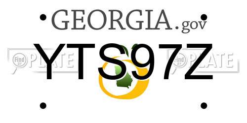 YTS97Z Georgia License Plate