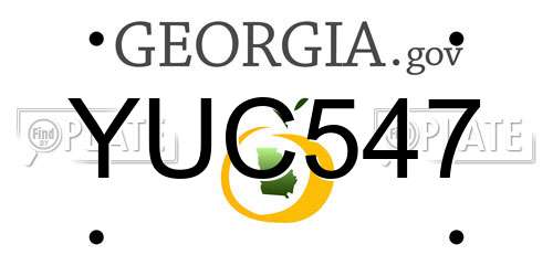YUC547 Georgia License Plate