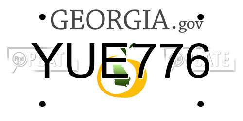 YUE776 Georgia License Plate