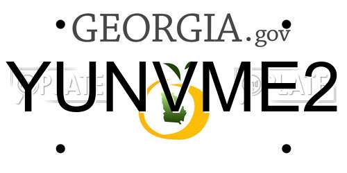 YUNVME2 Georgia License Plate