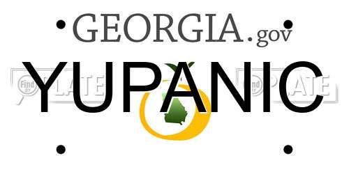 YUPANIC Georgia License Plate