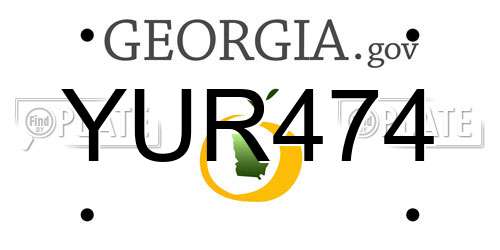 YUR474 Georgia License Plate