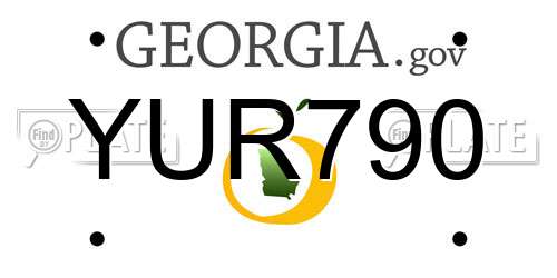 YUR790 Georgia License Plate