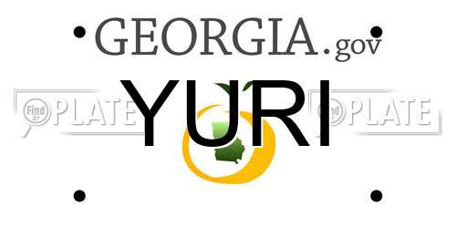 YURI Georgia License Plate
