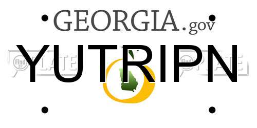 YUTRIPN Georgia License Plate
