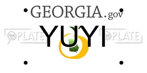 YUYI Georgia License Plate