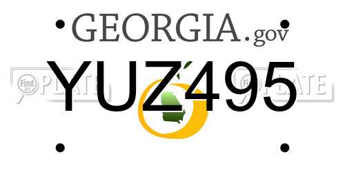 YUZ495 Georgia License Plate