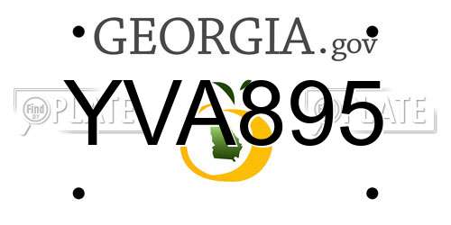 YVA895 Georgia License Plate