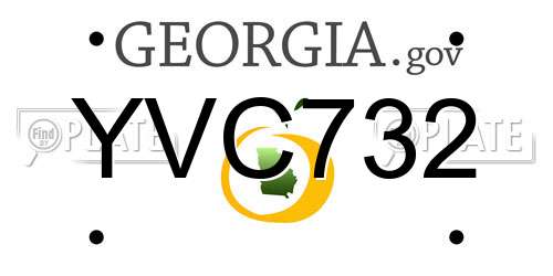 YVC732 Georgia License Plate