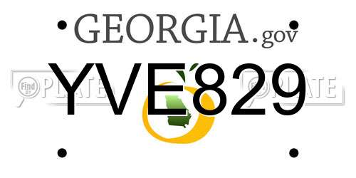 YVE829 Georgia License Plate