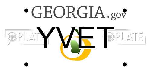 YVET Georgia License Plate