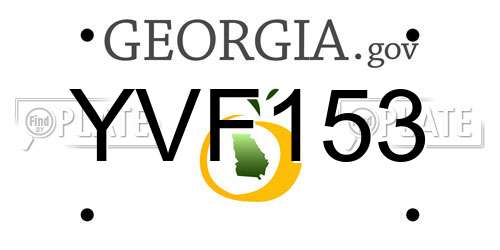YVF153 Georgia License Plate