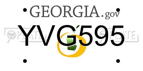 YVG595 Georgia License Plate