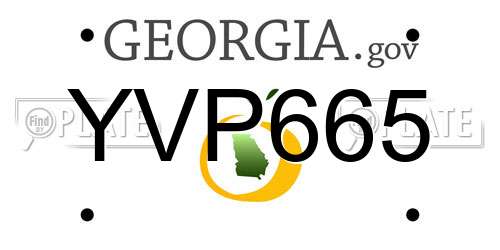 YVP665 Georgia License Plate