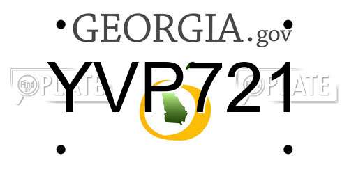YVP721 Georgia License Plate