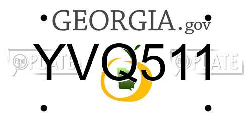 YVQ511 Georgia License Plate