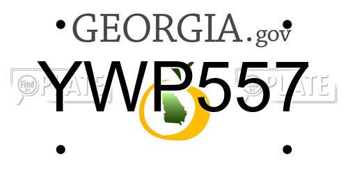 YWP557 Georgia License Plate
