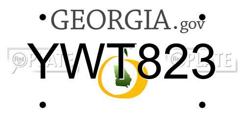 YWT823 Georgia License Plate