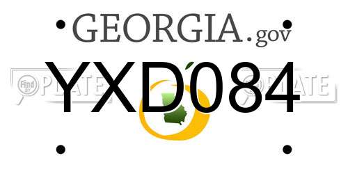YXD084 Georgia License Plate