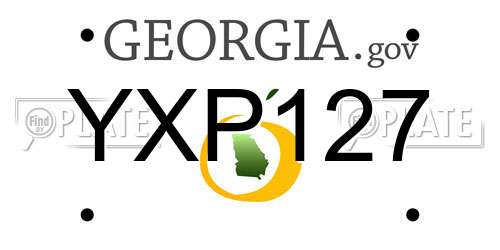 YXP127 Georgia License Plate