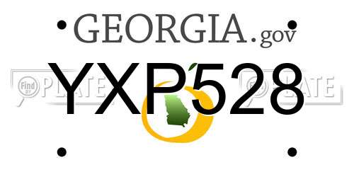 YXP528 Georgia License Plate