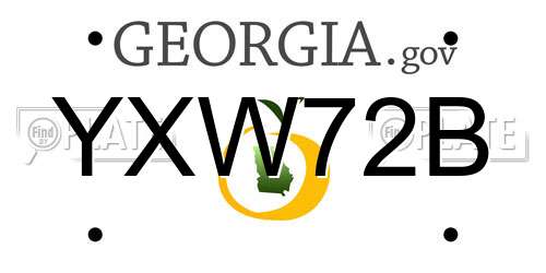YXW72B Georgia License Plate