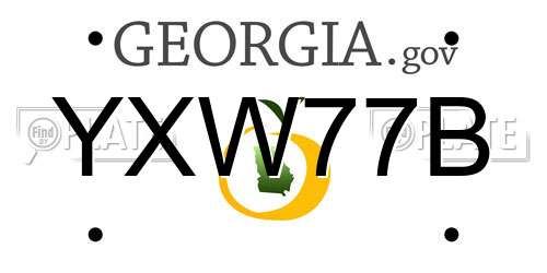YXW77B Georgia License Plate